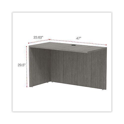 Alera Valencia Series Reversible Return/Bridge Shell, 47.25w x 23.63d x 29.5h, Gray (ALEVA354824GY)