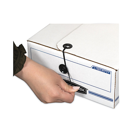 Bankers Box LIBERTY Check and Form Boxes, 6.25" x 24" x 4.5", White/Blue, 12/Carton (00003)