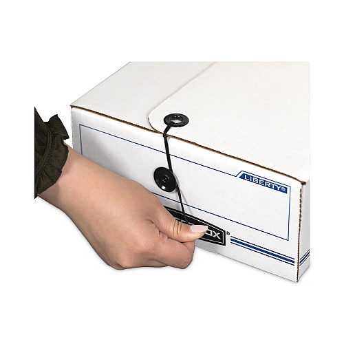 Bankers Box LIBERTY Check and Form Boxes, 9.25" x 15" x 4.25", White/Blue, 12/Carton (00009)