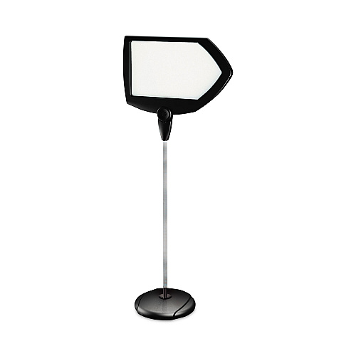 MasterVision Floor Stand Sign Holder, Arrow, 25 x 17, 63" High, White Surface, Black Steel Frame (SIG01010101)