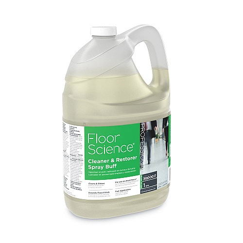 Diversey Floor Science Cleaner/Restorer Spray Buff, Citrus Scent, 1 gal Bottle, 4/Carton (CBD540458)