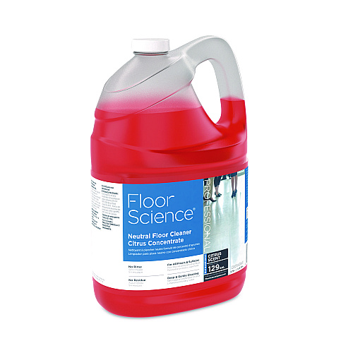 Diversey Floor Science Neutral Floor Cleaner Concentrate, Citrus Scent, 1 gal, 4/Carton (CBD540441)