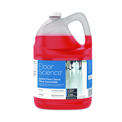 Diversey Floor Science Neutral Floor Cleaner Concentrate, Citrus Scent, 1 gal, 4/Carton (CBD540441)
