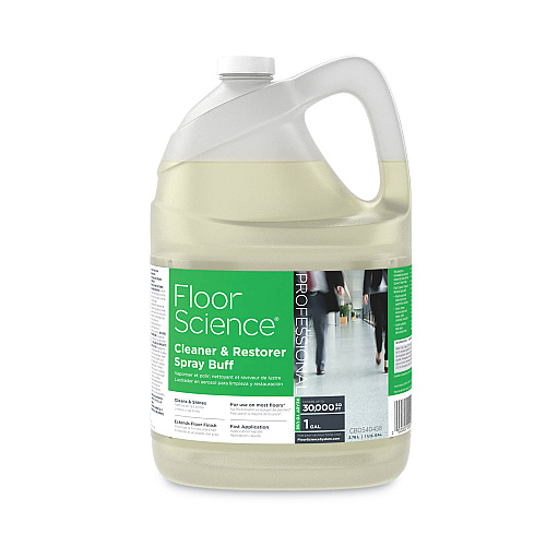 Diversey Floor Science Cleaner/Restorer Spray Buff, Citrus Scent, 1 gal Bottle, 4/Carton (CBD540458)