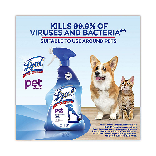 Lysol&reg; Pet Solutions Disinfecting Cleaner, Citrus Blossom, 32 oz Trigger Bottle, 9/Carton (99653CT)