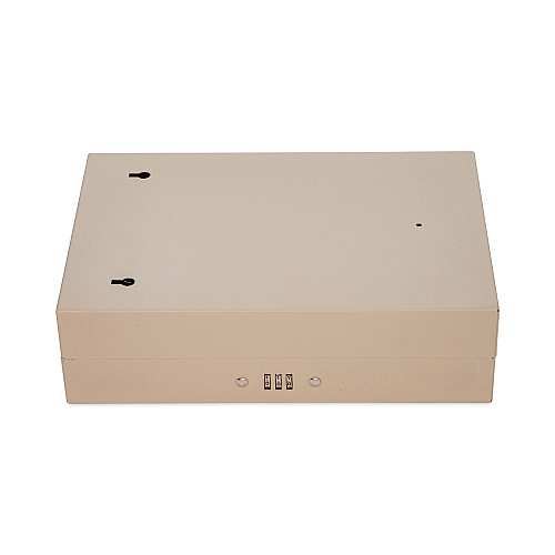 CONTROLTEK Combination Lockable Key Cabinet, 28-Key, Metal, Sand, 7.75 x 3.25 x 11.5 (500124)