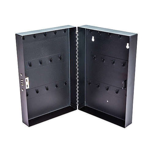 CONTROLTEK Combination Lockable Key Cabinet, 28-Key, Metal, Black, 7.75 x 3.25 x 11.5 (500127)