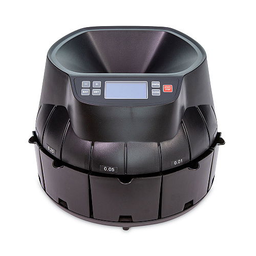 CONTROLTEK Coin Counter, Dimes, Nickels, Pennies, Quarters, 14.2 x 13.4 x 11, Black (525521)
