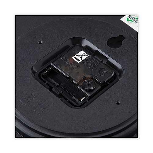 Universal Whisper Quiet Clock, 12" Overall Diameter, White Case, 1 AA (sold separately) (UNV10461)
