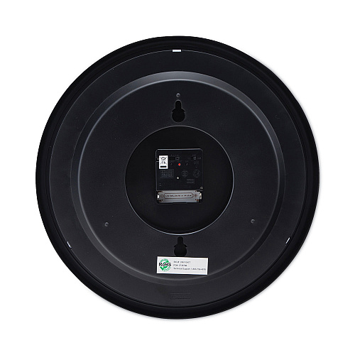 Universal Deluxe 13 1/2" Indoor/Outdoor Atomic Clock, 13.5" Overall Diameter, Black Case, 1 AA (sold separately) (UNV10417)