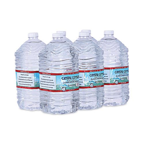 Crystal Geyser Alpine Spring Water, 1 Gal Bottle, 6/Carton, 48 Cartons/Pallet (12514)