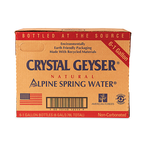Crystal Geyser Alpine Spring Water, 1 Gal Bottle, 6/Carton, 48 Cartons/Pallet (12514)