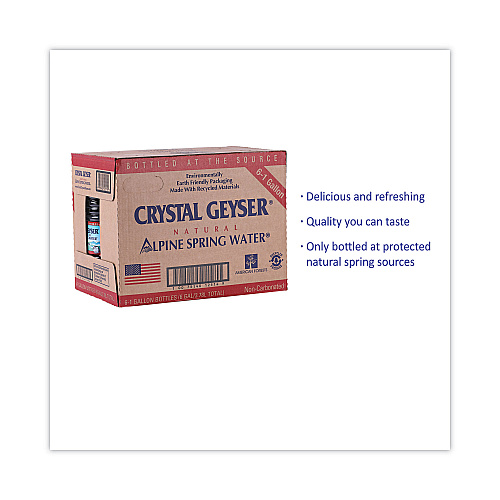 Crystal Geyser Alpine Spring Water, 1 Gal Bottle, 6/Carton (12514CT)