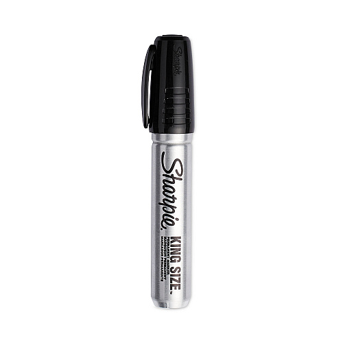 Sharpie King Size Permanent Marker, Broad Chisel Tip, Black, 4/Pack (15661PP)