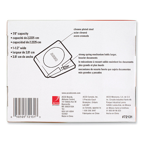 Acco Magnetic Clips, 0.88" Jaw Capacity, Silver, 12/Pack (72131)
