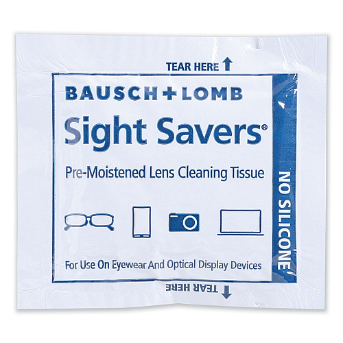 Bausch & Lomb Sight Savers Premoistened Lens Cleaning Tissues, 8 x 5, 100/Box, 10 Box/Carton (8574GMCT)