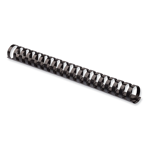 Fellowes Plastic Comb Bindings, 3/4" Diameter, 150 Sheet Capacity, Black, 25/Pack (52509)