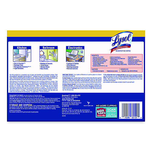 Lysol&reg; Disinfecting Wipes, Lemon Lime, 35 Wipes, 12 Canisters (82159CT)