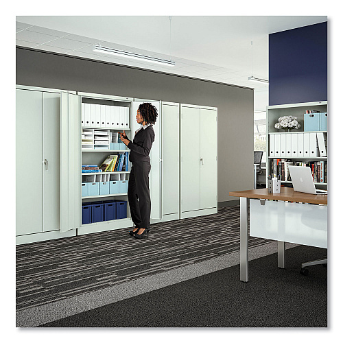 Tennsco 72" High Standard Cabinet (Assembled), 30w x 15d x 72h, Putty (7215CPY)