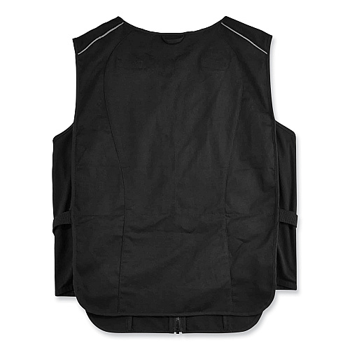 ergodyne Chill-Its 6255 Lightweight Phase Change Cooling Vest, Cotton/Polyester, Large/X-Large, Black (12125)