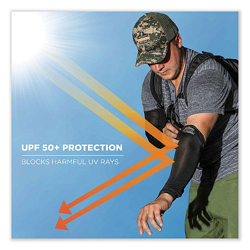 ergodyne Chill-Its 6690 Performance Knit Cooling Arm Sleeve, Polyester/Spandex, 2X-Large, Lime, 2 Sleeves (12286)