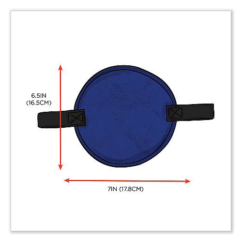 ergodyne Chill-Its 6715 Hard Hat Cooling Pad - Polymers, 7 x 6.5, Blue (12337)