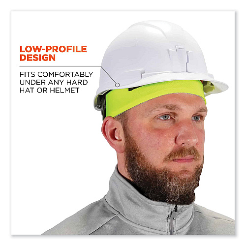 ergodyne Chill-Its 6630 High-Performance Terry Cloth Skull Cap, Polyester, One Size Fits Most, Lime (12505)