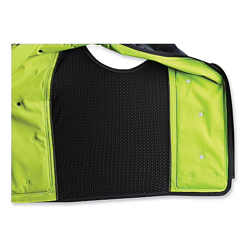 ergodyne Chill-Its 6685 Premium Dry Evaporative Cooling Vest with Zipper, Nylon, Large, Lime (12674)