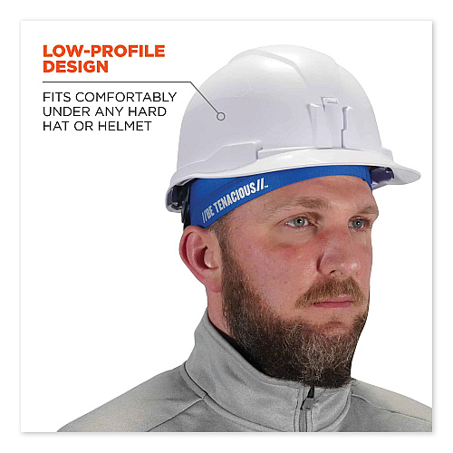 ergodyne Chill-Its 6632 Performance Knit Cooling Skull Cap, Polyester/Spandex, One Size Fits Most, Blue (12689)