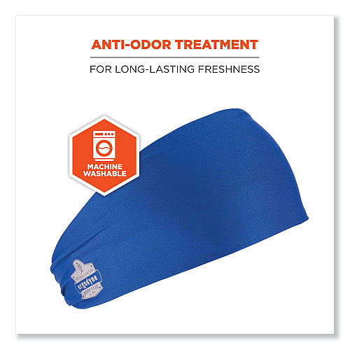 ergodyne Chill-Its 6634 Performance Knit Cooling Headband, Polyester/Spandex, One Size Fits Most, Blue (12701)