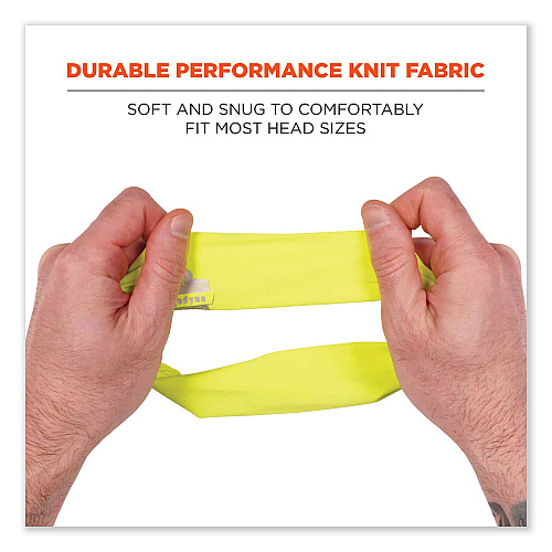 ergodyne Chill-Its 6634 Performance Knit Cooling Headband, Polyester/Spandex, One Size Fits Most, Lime (12703)
