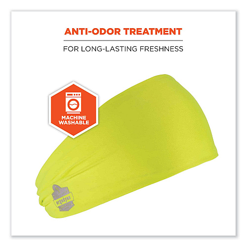 ergodyne Chill-Its 6634 Performance Knit Cooling Headband, Polyester/Spandex, One Size Fits Most, Lime (12703)