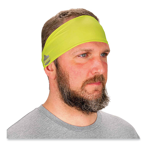 ergodyne Chill-Its 6634 Performance Knit Cooling Headband, Polyester/Spandex, One Size Fits Most, Lime (12703)