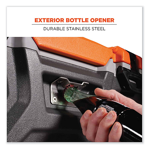 ergodyne Chill-Its 5171 48-Quart Industrial Hard Sided Cooler, Orange/Gray (13171)
