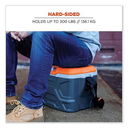 ergodyne Chill-Its 5170 17-Quart Industrial Hard Sided Cooler, Orange/Gray, 30/Pallet (13172)