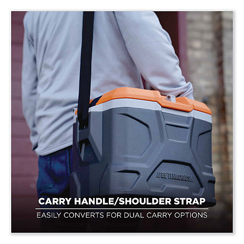 ergodyne Chill-Its 5170 17-Quart Industrial Hard Sided Cooler, Orange/Gray, 30/Pallet (13172)
