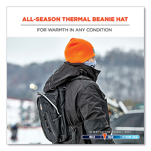 ergodyne N-Ferno 6812 Rib Knit Beanie, One Size Fits Most, Black (16812)