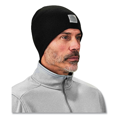 ergodyne N-Ferno 6812 Rib Knit Beanie, One Size Fits Most, Black (16812)