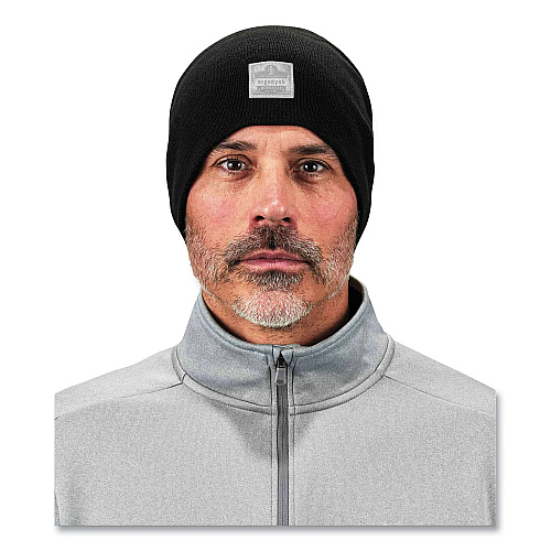 ergodyne N-Ferno 6812 Rib Knit Beanie, One Size Fits Most, Black (16812)