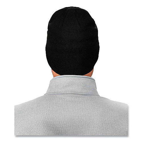 ergodyne N-Ferno 6812 Rib Knit Beanie, One Size Fits Most, Black (16812)