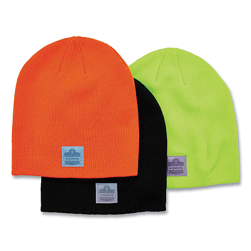 ergodyne N-Ferno 6812 Rib Knit Beanie, One Size Fits Most, Lime (16813)