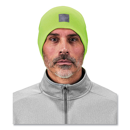 ergodyne N-Ferno 6812 Rib Knit Beanie, One Size Fits Most, Lime (16813)