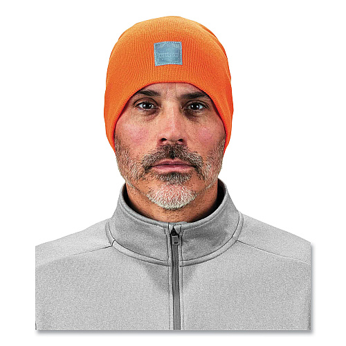 ergodyne N-Ferno 6812 Rib Knit Beanie, One Size Fits Most, Orange (16814)
