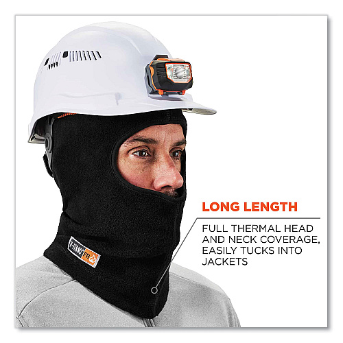 ergodyne N-Ferno 6828 Modacrylic Blend FR Fleece Balaclava Face Mask, One Size Fits Most, Black (16828)