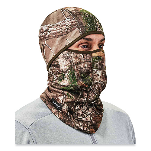 ergodyne N-Ferno 6823 Hinged Balaclava Face Mask, Fleece, One Size Fits Most, Realtree Edge (16833)