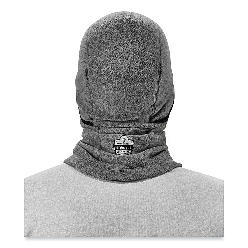 ergodyne N-Ferno 6823 Hinged Balaclava Face Mask, Fleece, One Size Fits Most, Gray (16835)
