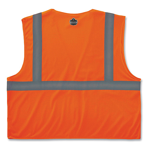 ergodyne GloWear 8210HL Class 2 Economy Mesh Hook and Loop Vest, Polyester, 4X-Large/5X-Large, Orange (21019)
