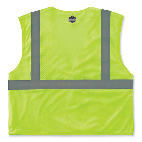 ergodyne GloWear 8210HL Class 2 Economy Mesh Hook and Loop Vest, Polyester, 4X-Large/5X-Large, Lime (21029)
