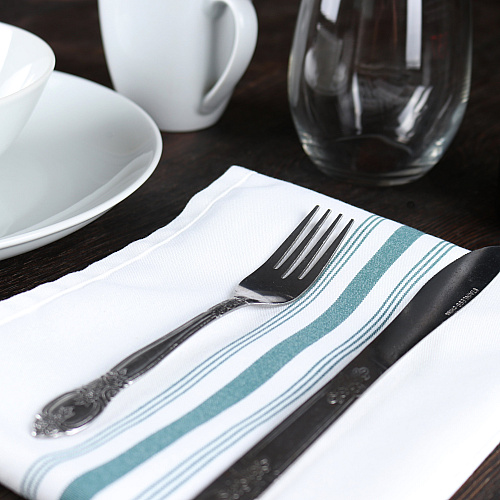 Mariposa Bistro Napkin 18x22 Hunter Green Stripe - Pack Of 12 (BISTRO-HG)
