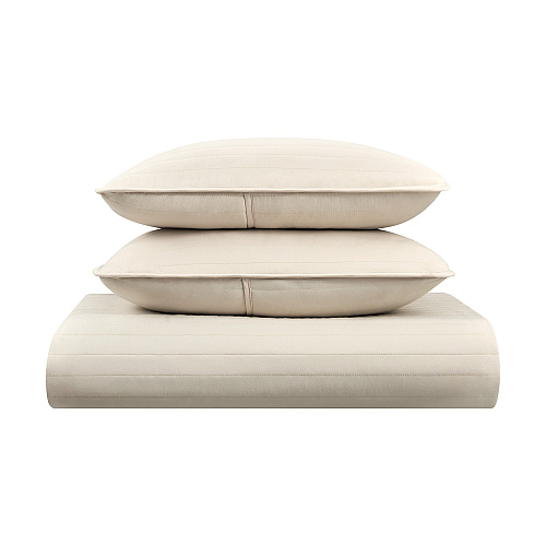 Host & Home Brushed Microfiber Quilt Set - Queen, Taupe - Case Of 4 (MFQT-FQSET-TP)